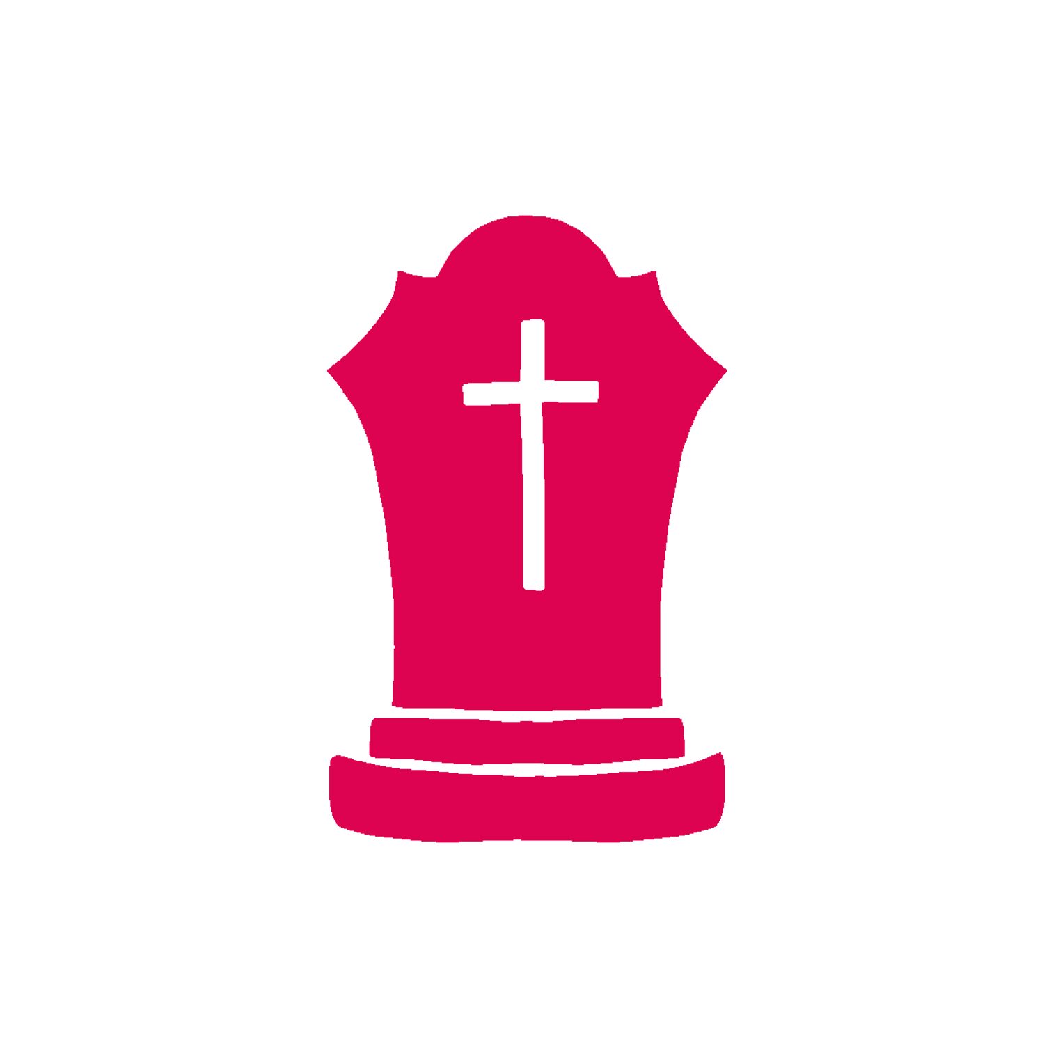 Icon Bestatter Urne mit kreuz