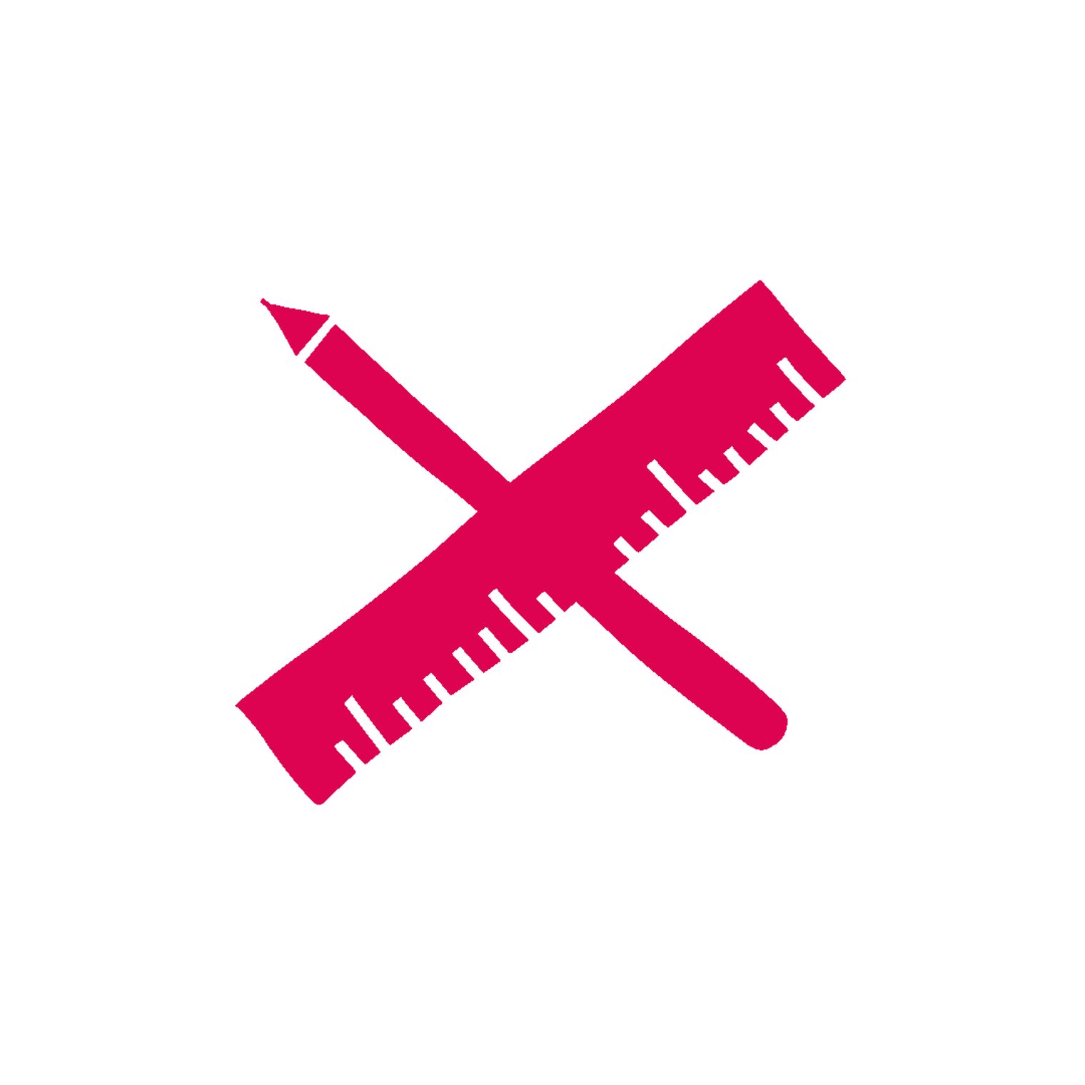 Icon Bauzeichner Bleistift und und Lineal