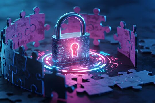 Ein Schloss, dass IT-Sicherheit symbolisieren soll