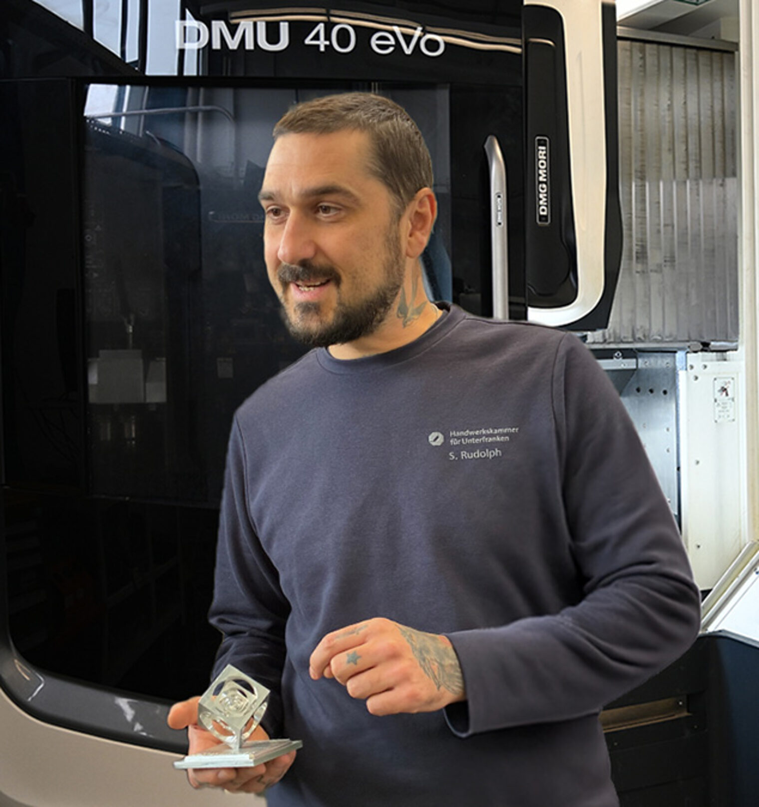 Sven Rudolph im CNC-Fräsen Aufbaulehrgang - erfahrener Ausbilder für Feinwerktechnik im Bildungszentrum Aschaffenburg