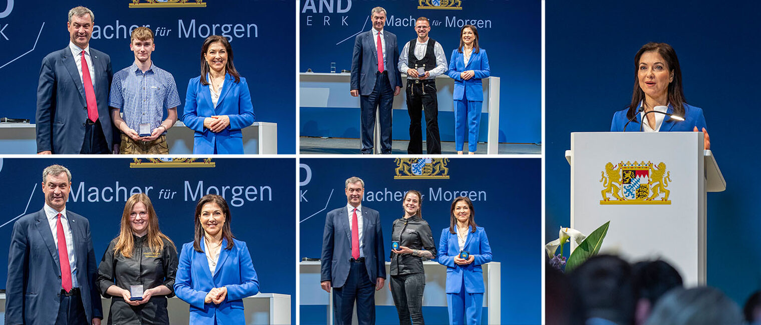 Collage mit Gruppenfotos von Auszeichnung